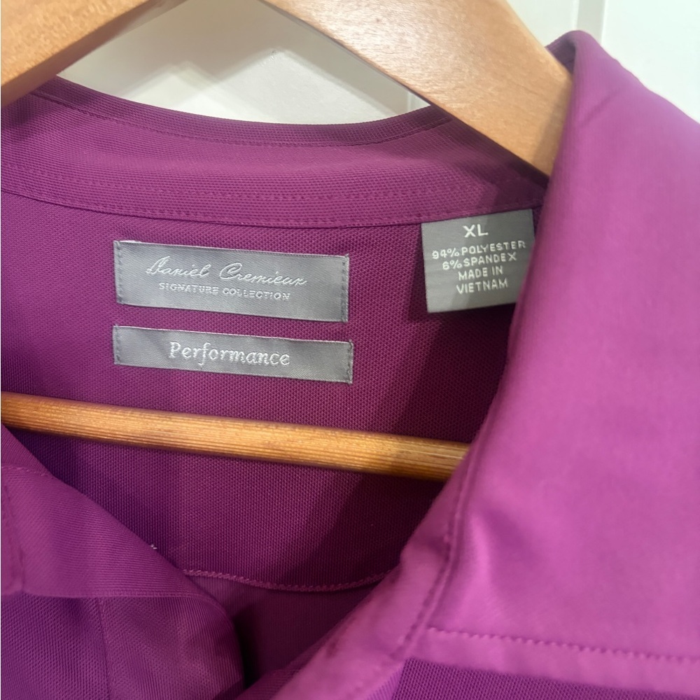 New Daniel Cremieux Signature Performance Men's Purple Polo Shirt size XL - Picture 5 of 7